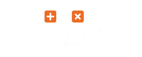 Loan Payoff Calculator logo with math symbols plus, minus, multiply, and divide, representing financial calculations and debt payoff planning.